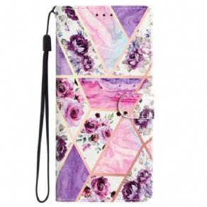 Flip Cover Samsung Galaxy S24 Plus 5g Lilla Blomster