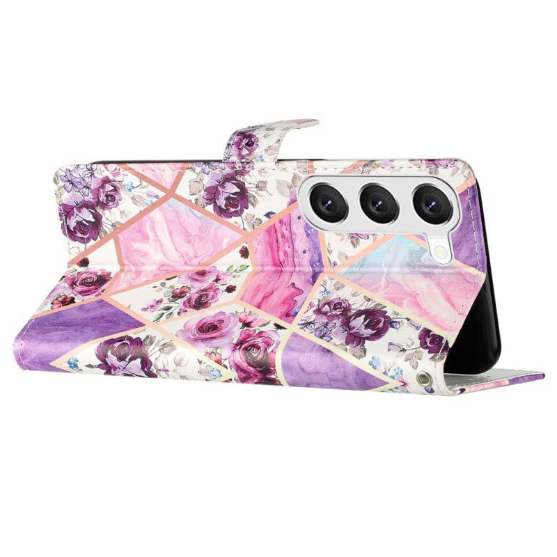 Flip Cover Samsung Galaxy S24 Plus 5g Lilla Blomster