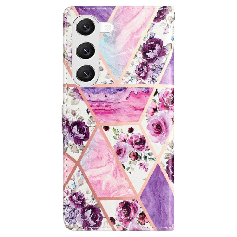 Flip Cover Samsung Galaxy S24 Plus 5g Lilla Blomster