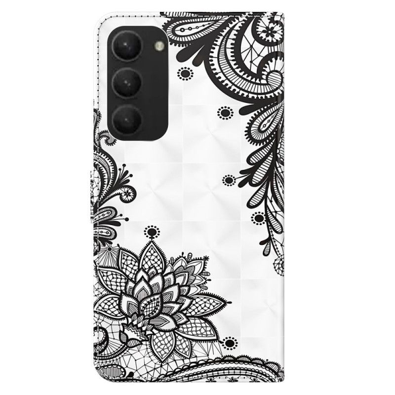 Flip Cover Til Samsung Galaxy S24 Plus 5g Blondeblomst Med Rem