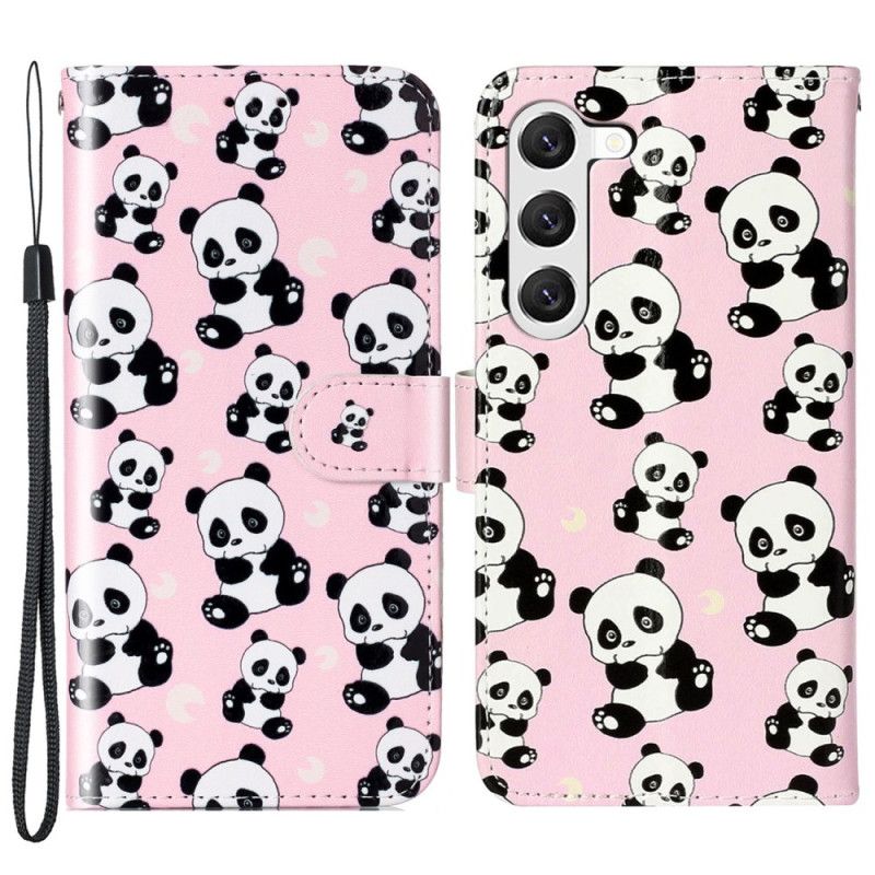 Flip Cover Til Samsung Galaxy S24 Plus 5g Lanyard Pandaer