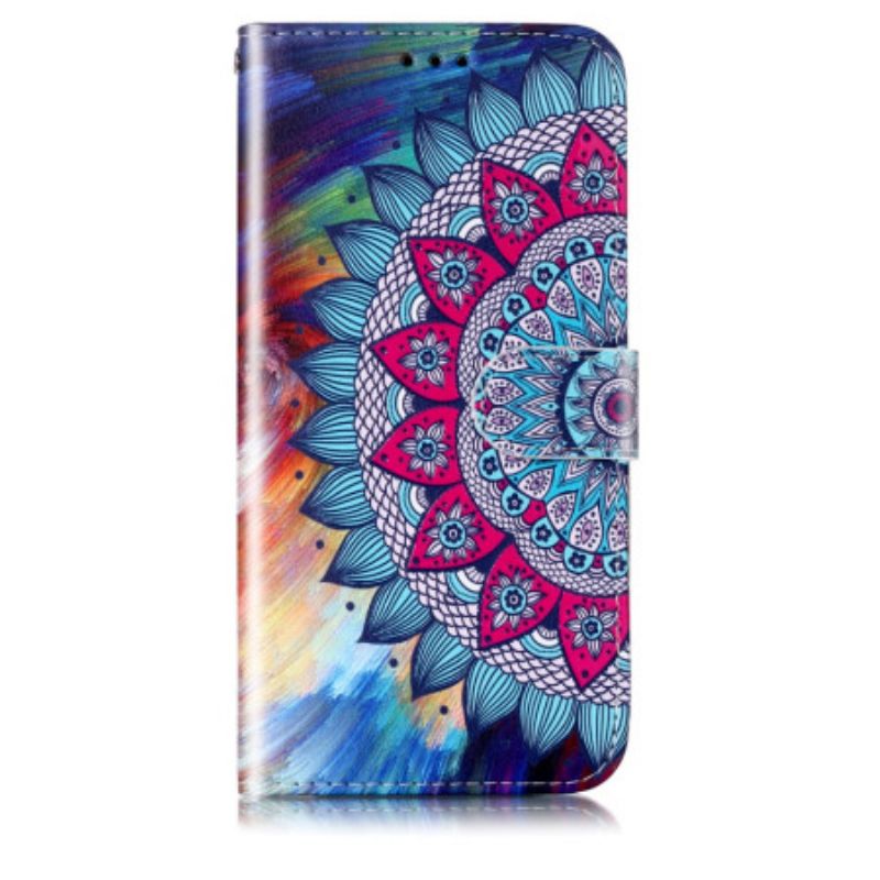 Flip Cover Til Samsung Galaxy S24 Plus 5g Mandala Blomst Med Rem