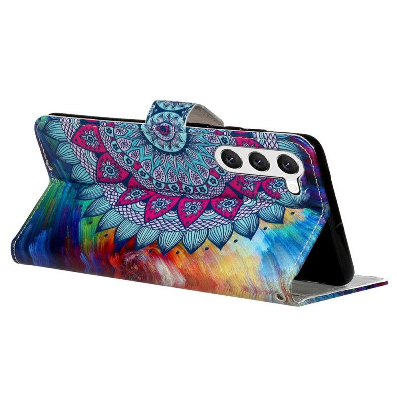 Flip Cover Til Samsung Galaxy S24 Plus 5g Mandala Blomst Med Rem