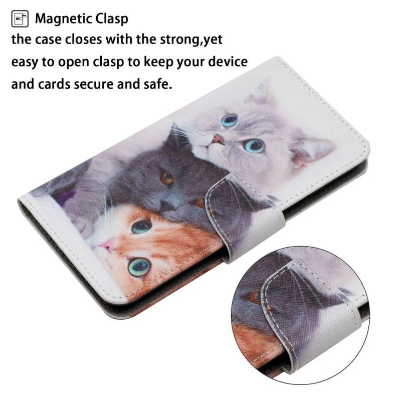 Flip Cover Til Samsung Galaxy S24 Plus 5g Tre Katte Med Remme