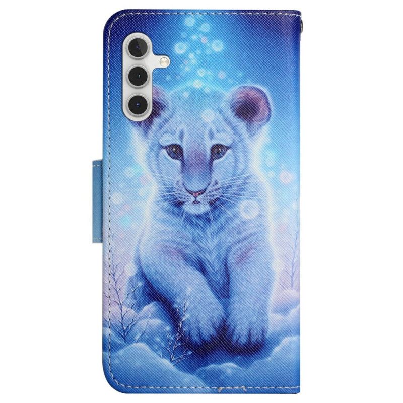 Læder Cover Samsung Galaxy S24 Plus 5g Leopardmønster Med Rem