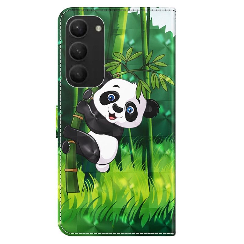 Læder Cover Samsung Galaxy S24 Plus 5g Panda Climber Med Rem