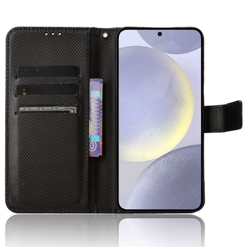 Læder Cover Samsung Galaxy S24 Plus 5g Telefon Etui Prikket Rem