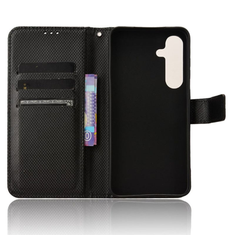 Læder Cover Samsung Galaxy S24 Plus 5g Telefon Etui Prikket Rem