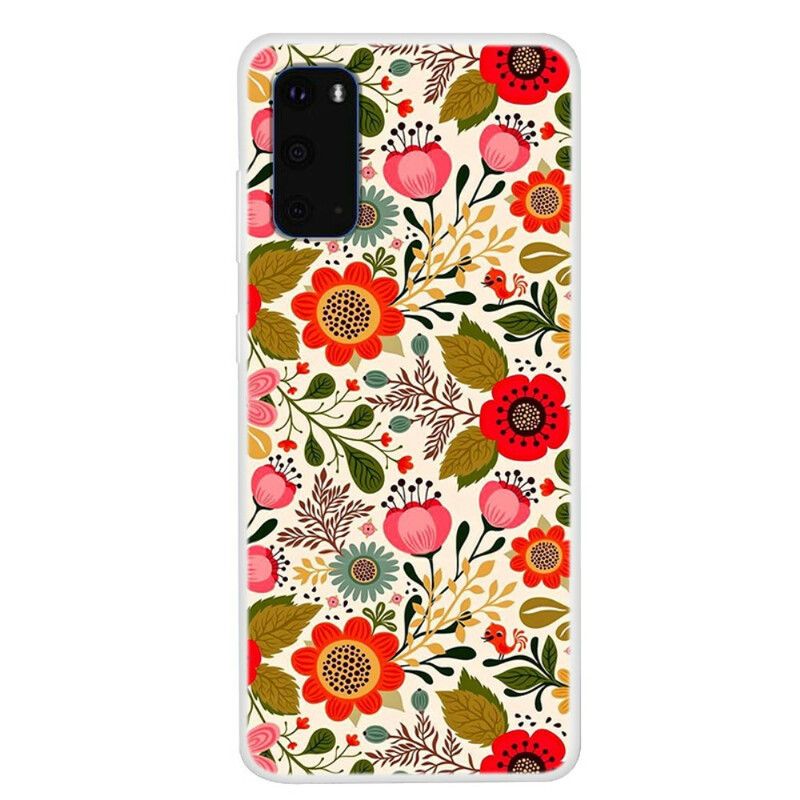 Cover Samsung Galaxy S20 Blomstertapet