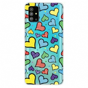 Cover Samsung Galaxy S20 Flerfarvede Hjerter