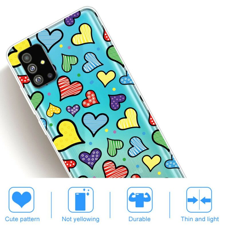 Cover Samsung Galaxy S20 Flerfarvede Hjerter