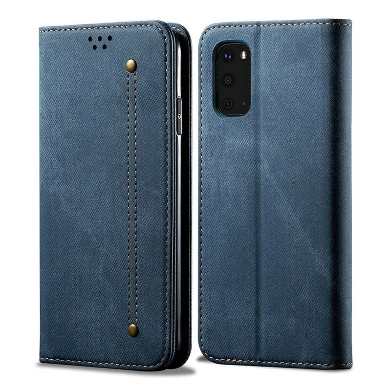 Cover Samsung Galaxy S20 Flip Cover Denimklæde