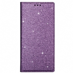 Cover Samsung Galaxy S20 Flip Cover Pailletterstil