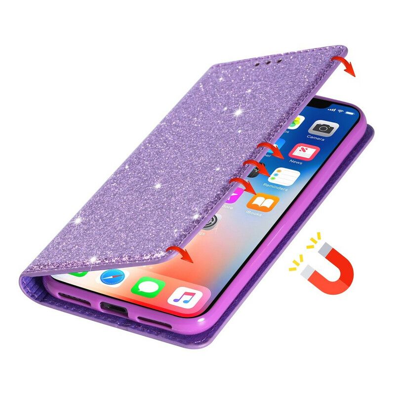 Cover Samsung Galaxy S20 Flip Cover Pailletterstil