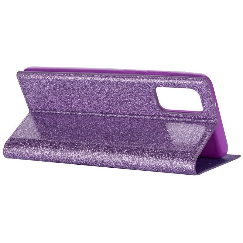 Cover Samsung Galaxy S20 Flip Cover Pailletterstil