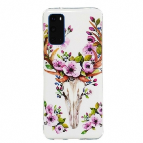 Cover Samsung Galaxy S20 Fluorescerende Blomsterelg