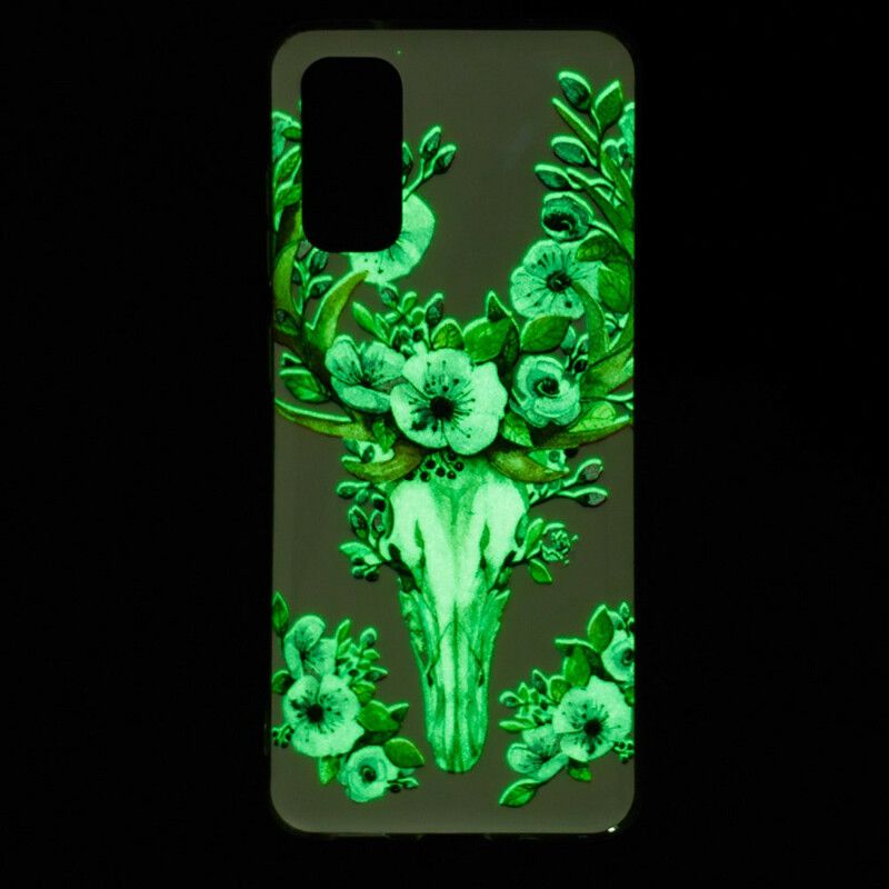 Cover Samsung Galaxy S20 Fluorescerende Blomsterelg