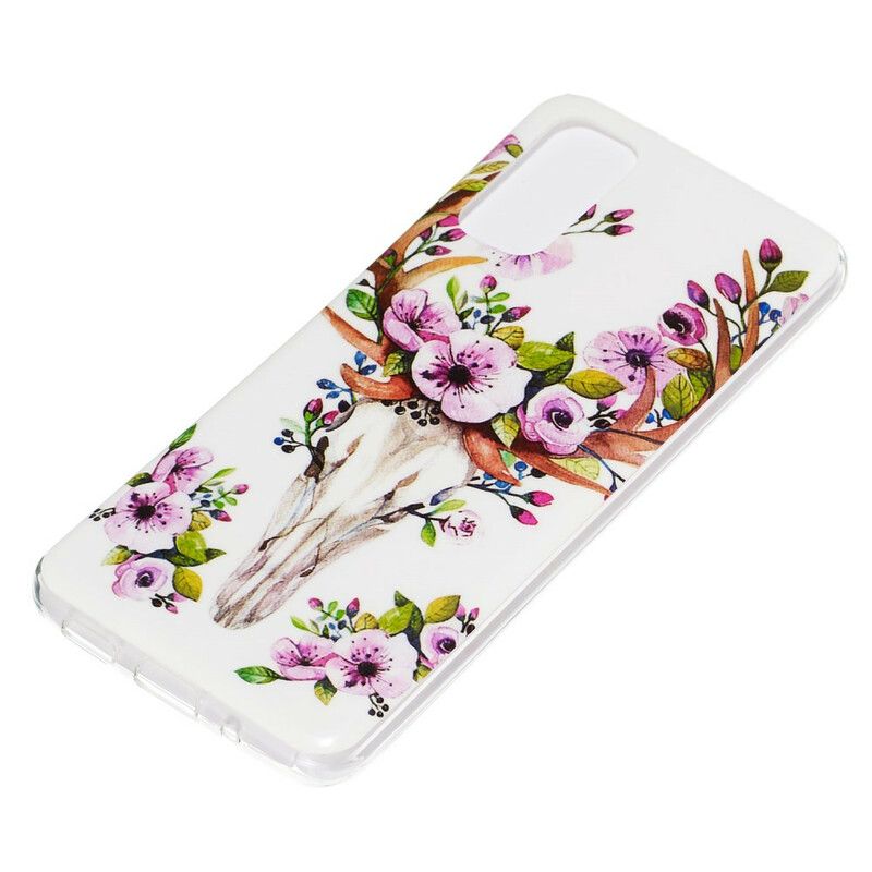 Cover Samsung Galaxy S20 Fluorescerende Blomsterelg