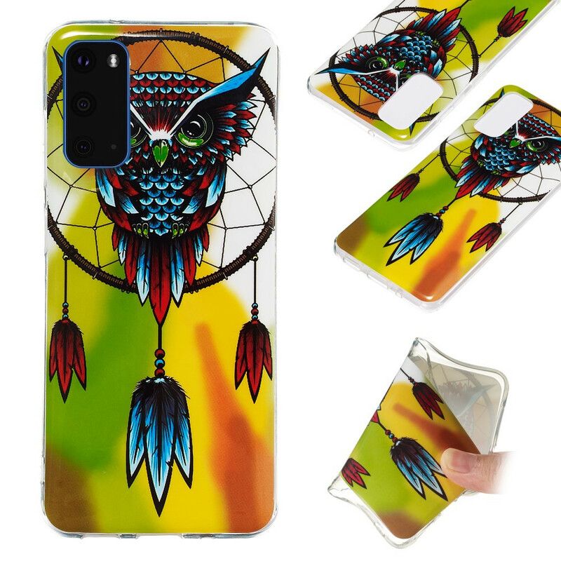 Cover Samsung Galaxy S20 Fluorescerende Ugle Drømmefanger