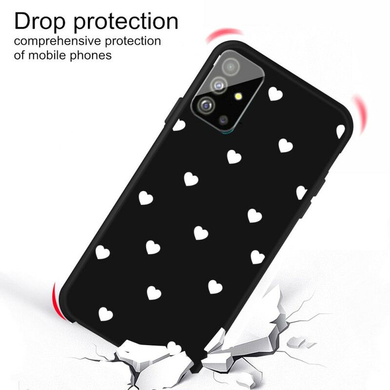 Cover Samsung Galaxy S20 Kun Silikonehjerter