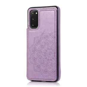 Cover Samsung Galaxy S20 Mandala Print Card Holder