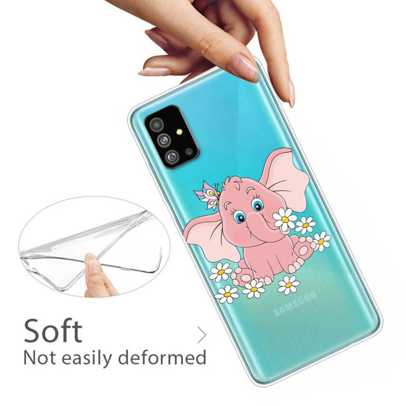 Cover Samsung Galaxy S20 Pink Elephant Transparent