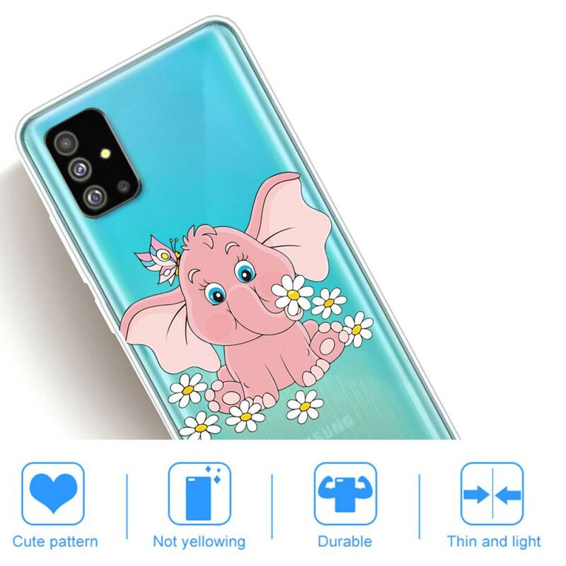 Cover Samsung Galaxy S20 Pink Elephant Transparent