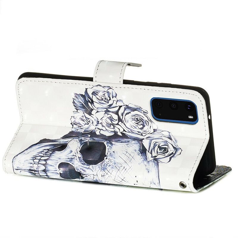 Flip Cover Samsung Galaxy S20 Blomsterskalle