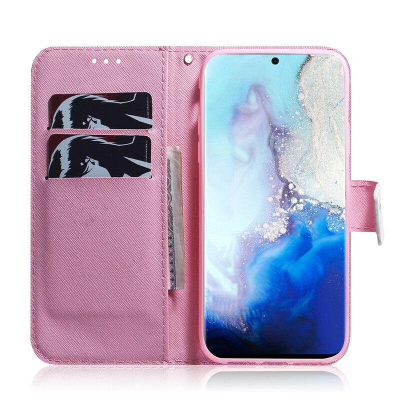 Flip Cover Samsung Galaxy S20 Gammel Rosenblomst