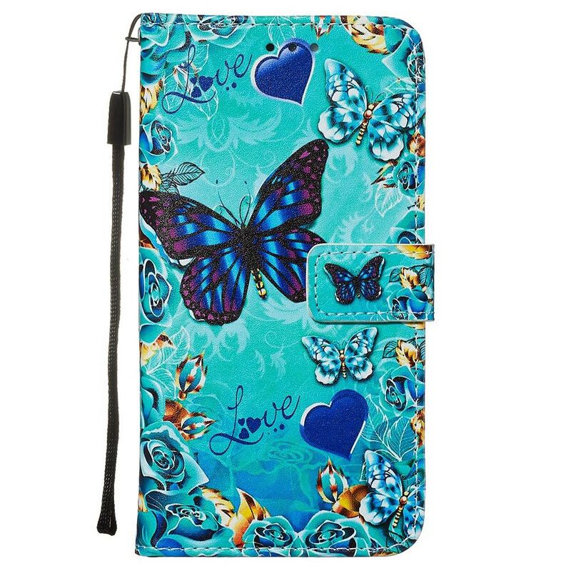 Flip Cover Samsung Galaxy S20 Gyldne Sommerfugle