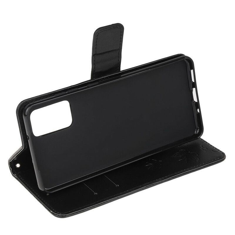 Flip Cover Samsung Galaxy S20 Med Snor Discretion Strap Sommerfugle