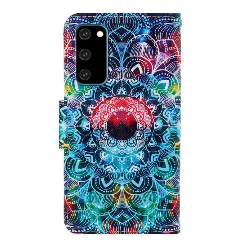 Flip Cover Samsung Galaxy S20 Med Snor Flashy Strappy Mandala