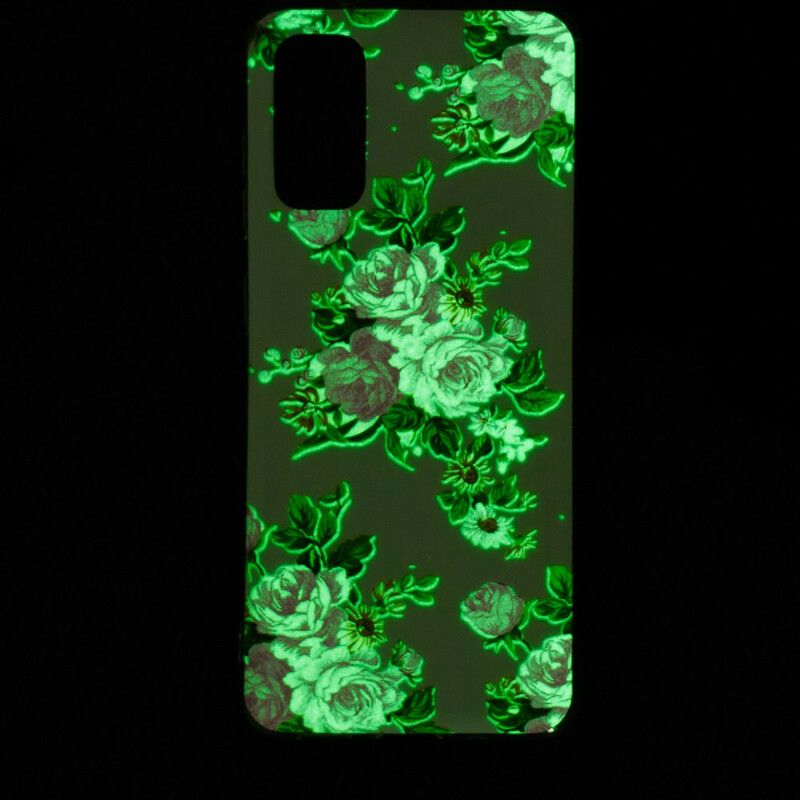 Mobilcover Samsung Galaxy S20 Fluorescerende Frihedsblomster