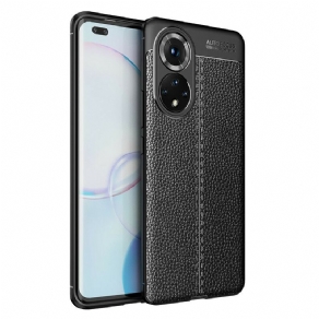 Cover Huawei Nova 9 Pro / Honor 50 Pro Dobbelt Linje Litchi Lædereffekt