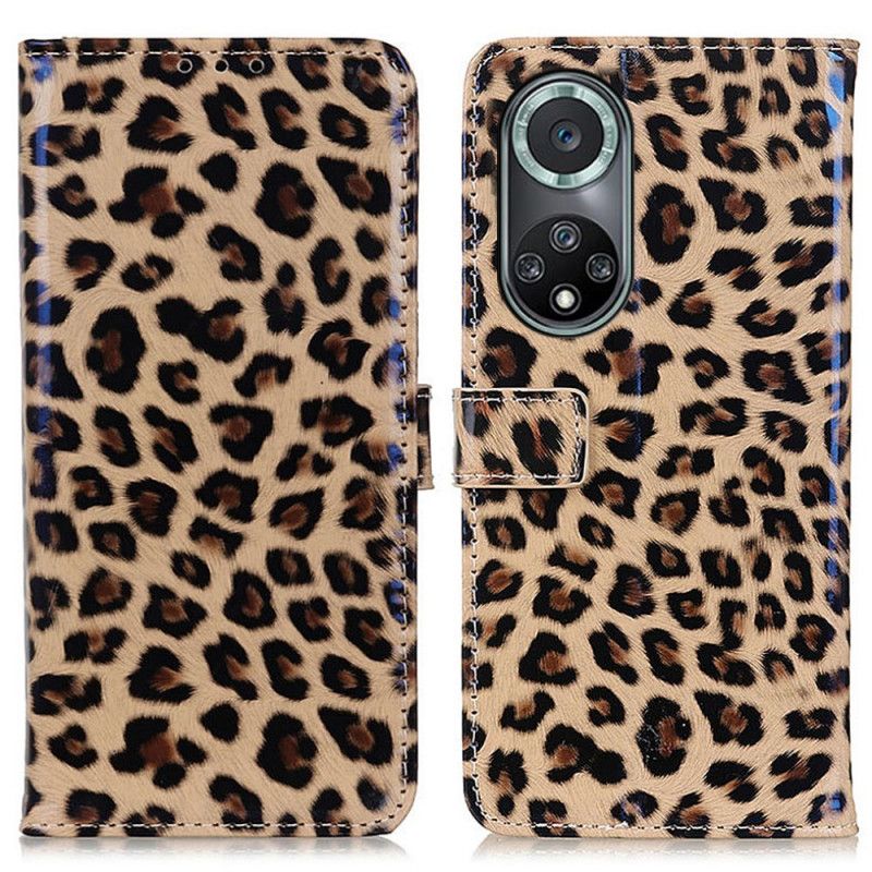 Flip Cover Huawei Nova 9 Pro / Honor 50 Pro Enkelt Leopard