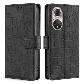 Flip Cover Huawei Nova 9 Pro / Honor 50 Pro Skin-touch Krokodille