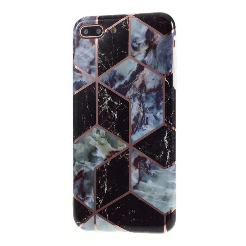 Cover iPhone 8 Plus / 7 Plus Farvet Geometrisk Marmor