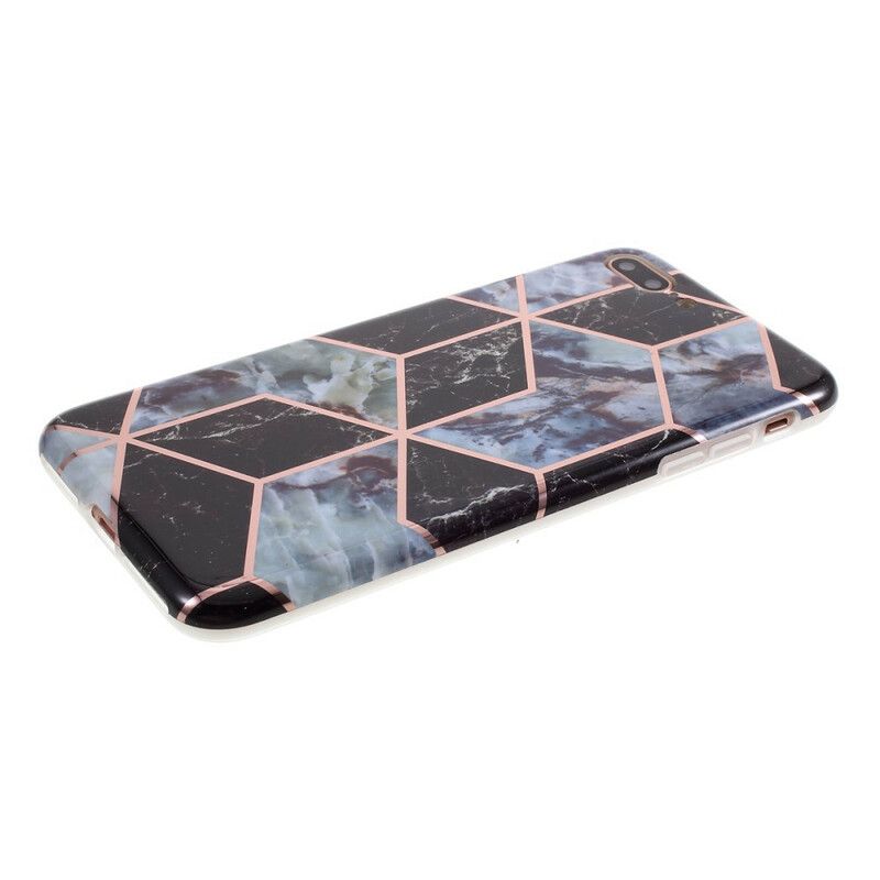 Cover iPhone 8 Plus / 7 Plus Farvet Geometrisk Marmor