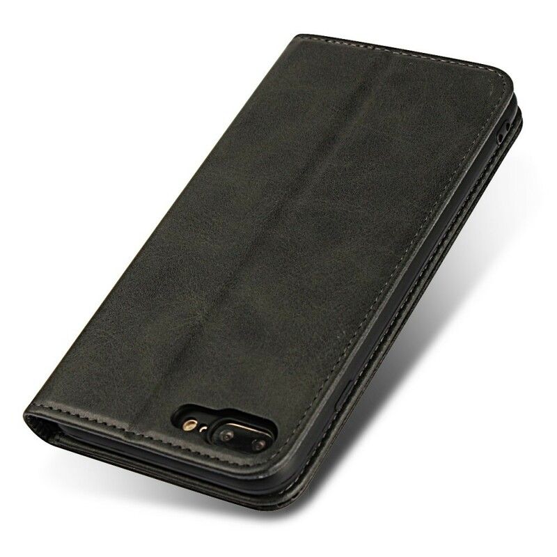 Cover iPhone 8 Plus / 7 Plus Flip Cover Premium Imiteret Lædersøm