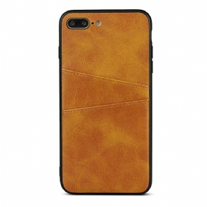 Cover iPhone 8 Plus / 7 Plus Monokrom Dobbelt Kortholder