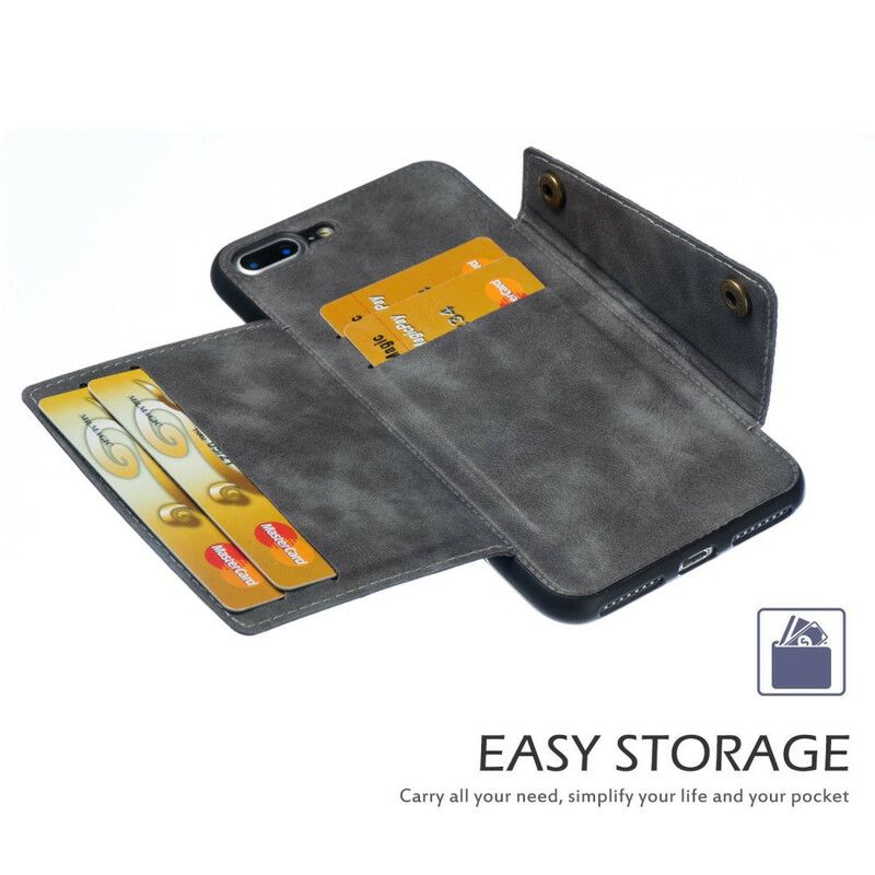 Cover iPhone 8 Plus / 7 Plus Punge Etui Snap Tegnebog