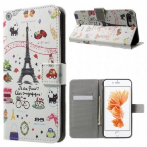 Flip Cover iPhone 8 Plus / 7 Plus Jeg Elsker Paris