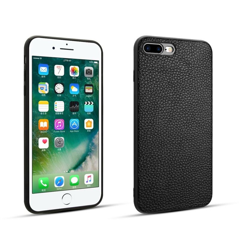 Mobilcover iPhone 8 Plus / 7 Plus Ægte Litchi Læder