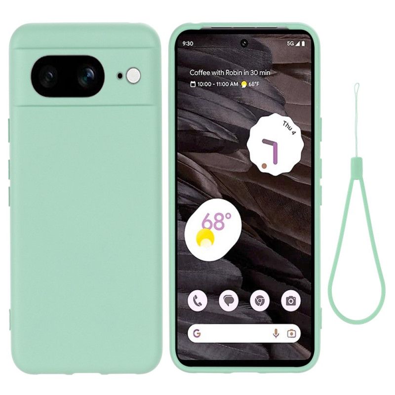 Cover Google Pixel 8 Flydende Silikone Med Rem