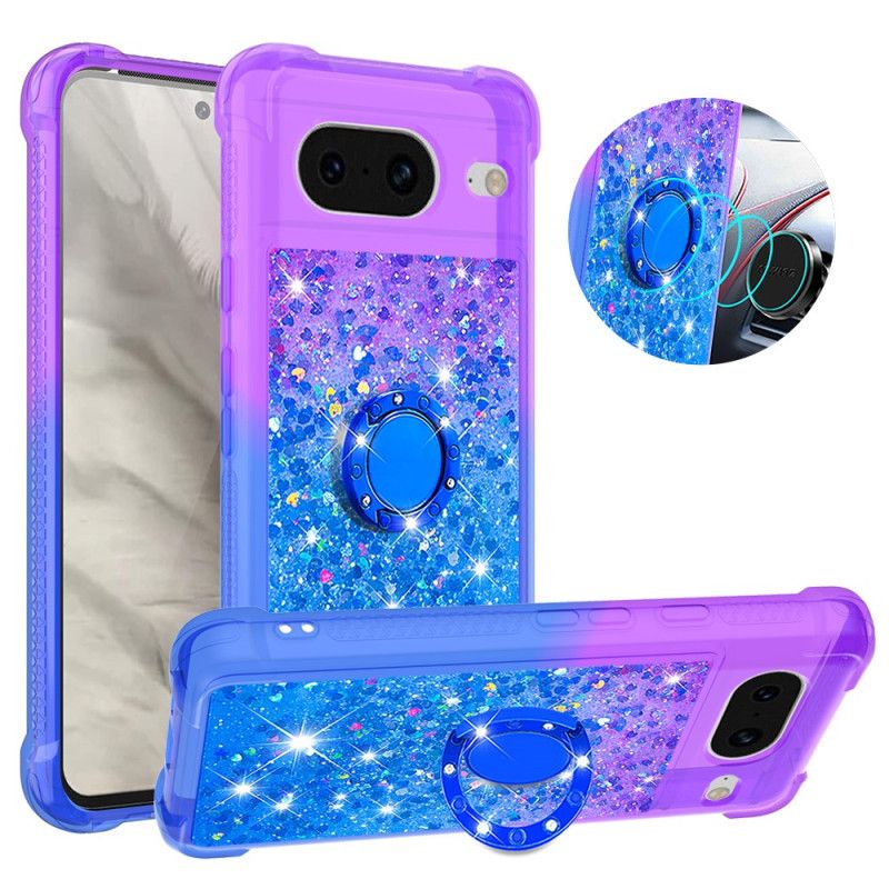 Cover Google Pixel 8 Telefon Etui Glitter Ring-holder