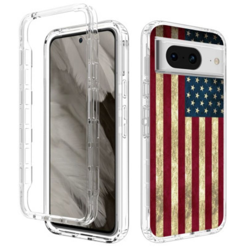 Cover Til Google Pixel 8 Forstærket Amerikansk Flag