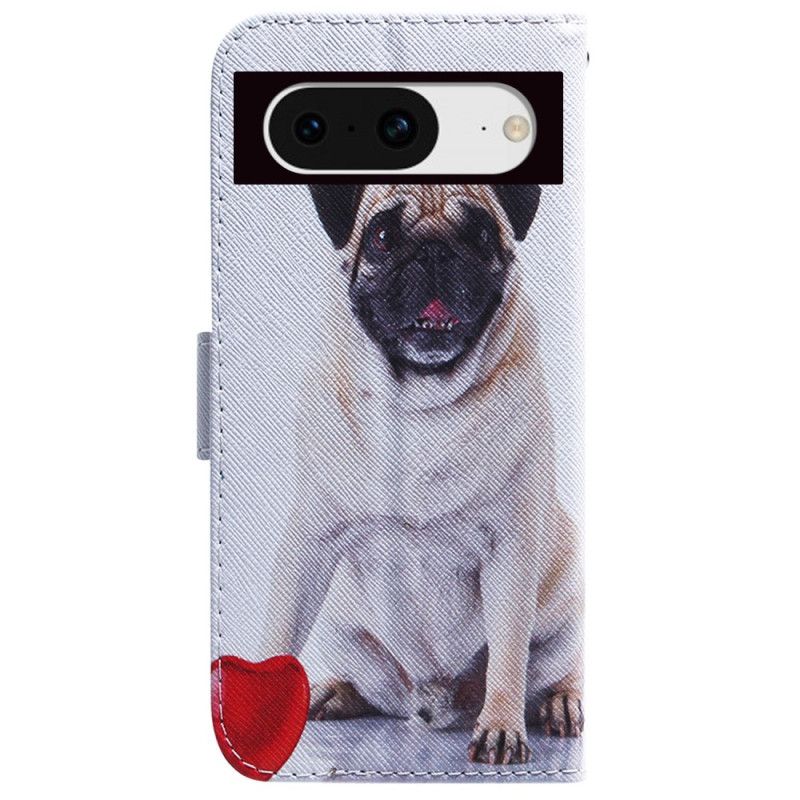 Flip Cover Google Pixel 8 Mops Hund