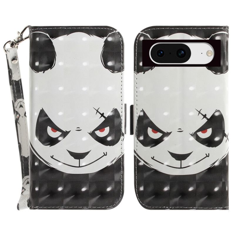 Flip Cover Google Pixel 8 Vred Panda Med Rem