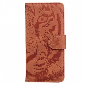 Læder Cover Google Pixel 8 Tiger Footprint