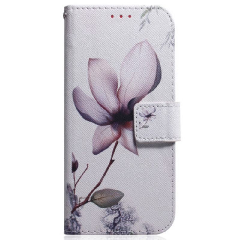 Læder Cover Google Pixel 8 Vintage Rose Flower